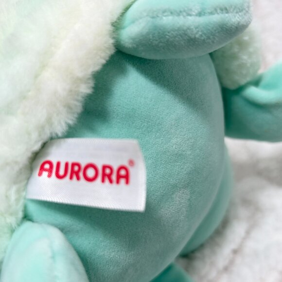 Aurora Turtle Plush  Soft Mint Green Sea Turtle Stuffed Animal  Cuddly Ocean Toy - Picture 4 of 7